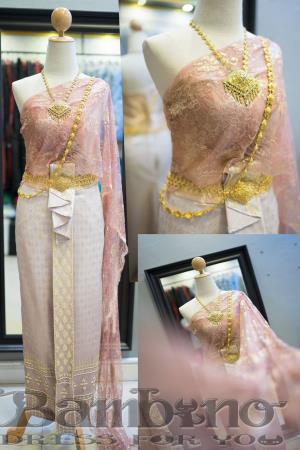 ชุดไทยเจ้าสาว ชุดไทยจักรพรรดิ์ เช่าที่แบมบี้ เวดดิ้ง ห้วยขวาง